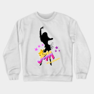 retro silhouette - jem and the hologram Crewneck Sweatshirt